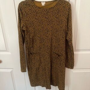 Crewcuts Brown Tan Long Sleeve Casual Dress